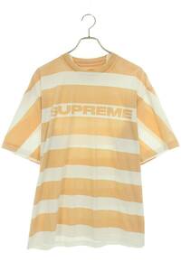 シュプリーム SUPREME 21SS Printed Stripe S/S Top サイズ:M ロゴプリントボーダーTシャツ 中古 OM10