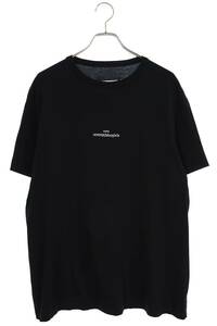 メゾンマルジェラ Maison Margiela 22SS S30GC0701 サイズ:54 ディストーテッドロゴ刺繍Tシャツ 中古 OM10