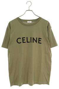 セリーヌバイエディスリマン CELINE by Hedi Slimane 2X681671Q サイズ:XS ルーズフィットロゴプリントTシャツ 中古 OM10