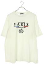 バレンシアガ BALENCIAGA 594579 TGV48 サイズ:M PARISロゴ刺繍Tシャツ 中古 OM10_画像1