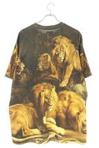 シュプリーム SUPREME 22AW Lions Den サイズ:M ライオンプリントTシャツ 中古 SB01_画像2