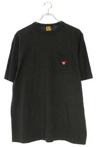 ヒューマンメイド HUMAN MADE 22AW サイズ:L バックラビットプリント胸ポケットTシャツ 中古 SB01