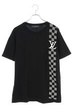 ルイヴィトン LOUISVUITTON 21SS RM211 ZLW HKN86W サイズ:XL ダミエストライプジャガードTシャツ 中古 GZ11_画像1