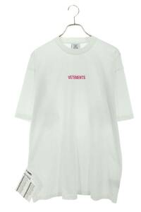 ヴェトモン VETEMENTS 22SS UE52TR120W サイズ:XS ロゴプリントTシャツ 中古 OM10