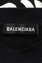 バレンシアガ BALENCIAGA 620969 TIV74 サイズ:XS CREWロゴプリントTシャツ 中古 OM10_画像3