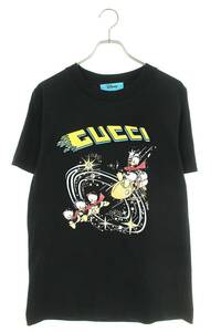 グッチ GUCCI 21SS 644671 XJDBD サイズ:XL ロゴワッペンドナルドダッグプリントTシャツ 中古 OM10