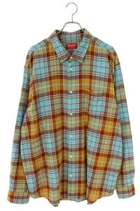 シュプリーム SUPREME 23SS Pullover Plaid Flannel Shirt サイズ:XL プルオーバープライドフランネルハーフボタン長袖シャツ 中古 BS99