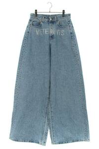 ヴェトモン VETEMENTS UE54PA100N サイズ:28インチ クリスタルロゴバギーデニムパンツ 中古 SS13