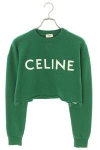 セリーヌバイエディスリマン CELINE by Hedi Slimane 2Y796670Q サイズ:XS カットオフフロントロゴスウェット 中古 OM10