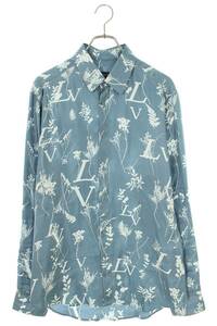  Louis Vuitton LOUISVUITTON 22AW RM222Q MD2 HNS40W size :L LV leaf silk long sleeve shirt used OM10