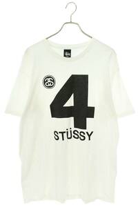 ステューシー STUSSY NO.4 サイズ:L ナンバー4ロゴプリントTシャツ 中古 FK04
