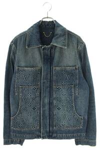 ルイヴィトン LOUISVUITTON 23AW RM232Q Y38 HPA46W サイズ:44 ワークウエアモノグラムデニムジャケット 中古 OM10