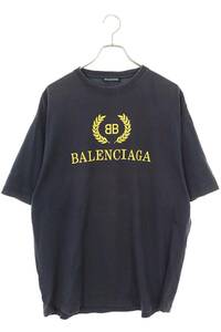 バレンシアガ BALENCIAGA 535622 TAV04 サイズ:M BBロゴプリントTシャツ 中古 OM10