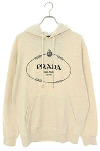 プラダ PRADA 23AW UJL24B サイズ:M ロゴコットンフリースパーカー 中古 SB01