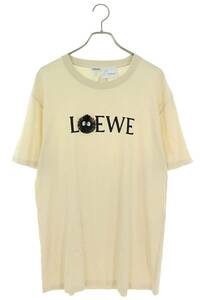 ロエベ LOEWE 21SS H848341X01 サイズ:L キャラクター刺繍ロゴプリントTシャツ 中古 SB01