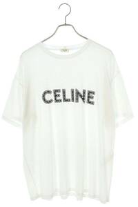 セリーヌバイエディスリマン CELINE by Hedi Slimane 2X687501F サイズ:L スタッズロゴルーズフィットTシャツ 中古 SS13