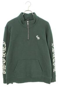 クロムハーツ Chrome Hearts Y NOT SLO RIDE 1 2 ZIP サイズ:L スローライド刺繍ダガーハーフジップスウェット 中古 SJ02