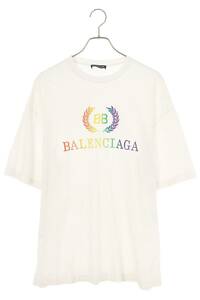 バレンシアガ BALENCIAGA 570805 TEV53 サイズ:S BBロゴ刺繍Tシャツ 中古 OM10