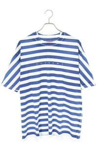 シュプリーム SUPREME 24SS Overprint Stripe S/S Top サイズ:L オーバープリントストライプTシャツ 中古 OM10