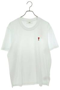 アミアレクサンドルマテュッシ AMI Alexandre Mattiussi BFHJ108.723 サイズ:XL ハートロゴ刺繍Tシャツ 中古 OM10