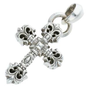 クロムハーツ Chrome Hearts FILIG/CROSS-XSM W/BALE/フィリグリークロスXSベイル wベイル/シルバーネックレストップ 中古 OS06