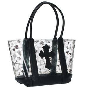 クロムハーツ Chrome Hearts TOTE MINI/トートミニ PVC加工クロスパッチ付きトートバッグ 中古 NO05