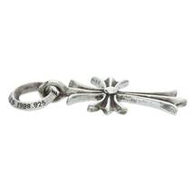 クロムハーツ Chrome Hearts TINY CH CROSS/タイニーCHクロス チャーム/シルバーネックレストップ 中古 SJ02_画像5