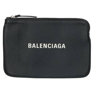 バレンシアガ BALENCIAGA 492465 ブランドロゴレザークラッチバッグ 中古 BS99