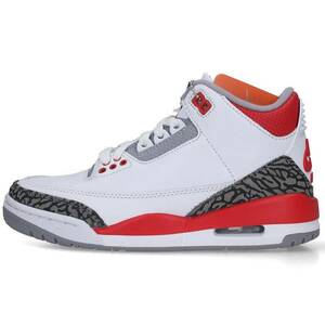 ナイキ NIKE AIR JORDAN 3 RETRO OG FIRE RED DN3707-160 サイズ:22.5cm エアジョーダン3レトロOGファイアレッドスニーカー 中古 BS99