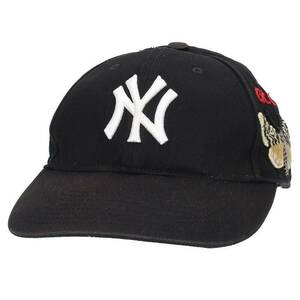 グッチ GUCCI サイズ:57‐61cm バタフライ刺繍ベースボールキャップ帽子 中古 BS99