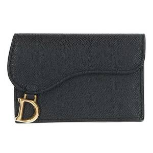 クリスチャンディオール Christian Dior サドル レザー二つ折りカードケース 中古 BS99