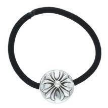 クロムハーツ Chrome Hearts HAIRBAND/クロスボールボタンヘアゴム オールドシルバーコンチョ 中古 SJ02_画像1