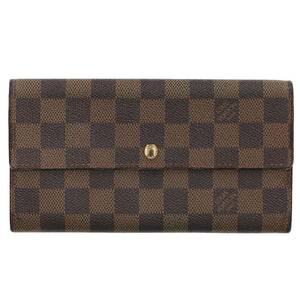 ルイヴィトン LOUISVUITTON N61724 ポルトモネ・カルトクレディ ダミエ エベヌ長財布 中古 BS99