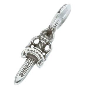 クロムハーツ Chrome Hearts STACK DAGGER V2/ダガースタックチャーム シルバーネックレストップ 中古 SS07