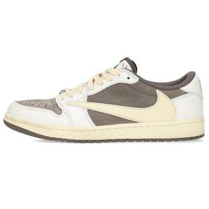 ナイキ NIKE トラヴィススコット AIR JORDAN 1 LOW OG REVERSE MOCHA 27.5cm エアジョーダン1レトロロウオージースニーカー 中古 SB01