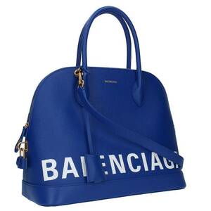 バレンシアガ BALENCIAGA 519036/ヴィルトップハンドルMM サイズ:MM ロゴプリント2WAYレザーハンドバッグ 中古 SB01