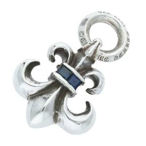 クロムハーツ Chrome Hearts BS FLUER CHARM/BSフレアチャーム アフターサファイアシルバーネックレストップ 中古 SS07