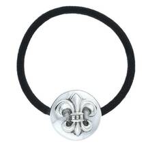 クロムハーツ Chrome Hearts HAIRBAND/BSフレアボタンヘアゴム シルバーコンチョ 中古 SJ02_画像1