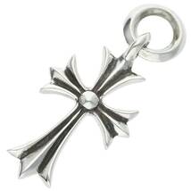 クロムハーツ Chrome Hearts TINY CH CROSS/タイニーCHクロス チャーム/シルバーネックレストップ 中古 OS06_画像1