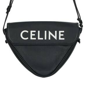 セリーヌバイエディスリマン CELINE by Hedi Slimane トライアングル ロゴプリントショルダーバッグ 中古 SB01