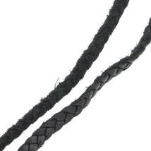 クロムハーツ Chrome Hearts LEATHER BRAID/スクロールレザーブレード シルバーネックレス 中古 SS07_画像5