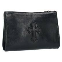 クロムハーツ Chrome Hearts CSMETIC CASE2 コスメレザーポーチ 中古 SS07_画像1