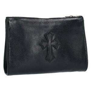 クロムハーツ Chrome Hearts CSMETIC CASE2 コスメレザーポーチ 中古 SS07