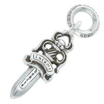 クロムハーツ Chrome Hearts #5DAGGER/#5ダガーチャーム オールドチャーム/シルバーネックレストップ 中古 SJ02_画像2