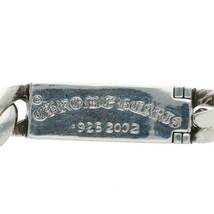 クロムハーツ Chrome Hearts ID BBY FLRL CRS/ベイビーIDフローラルクロス サイズ:20LINK シルバーブレスレット 中古 OM10_画像3