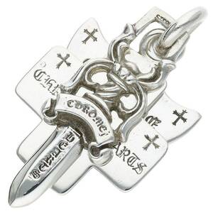 クロムハーツ Chrome Hearts 3TRINKETS/スリートリンケッツペンダント シルバーネックレストップ 中古 NO05