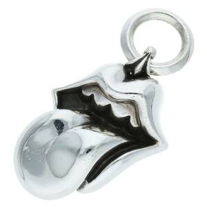 クロムハーツ Chrome Hearts LIPSTONGUE PENDANT/リップアンドタンペンダント シルバーネックレストップ 中古 OS06