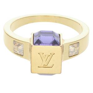  Louis Vuitton LOUISVUITTON M66057 bar g* gambling size :13 number rhinestone GP ring used BS99