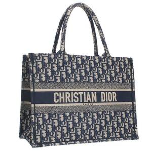 ディオール DIOR BOOK TOTE/ブックトート サイズ:M オブリーク総柄トートバッグ 中古 SB01