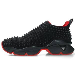 クリスチャンルブタン Christian Louboutin SPIKE SOCK DONNA サイズ:39 スパイクスタッズソックスニーカー 中古 BS99